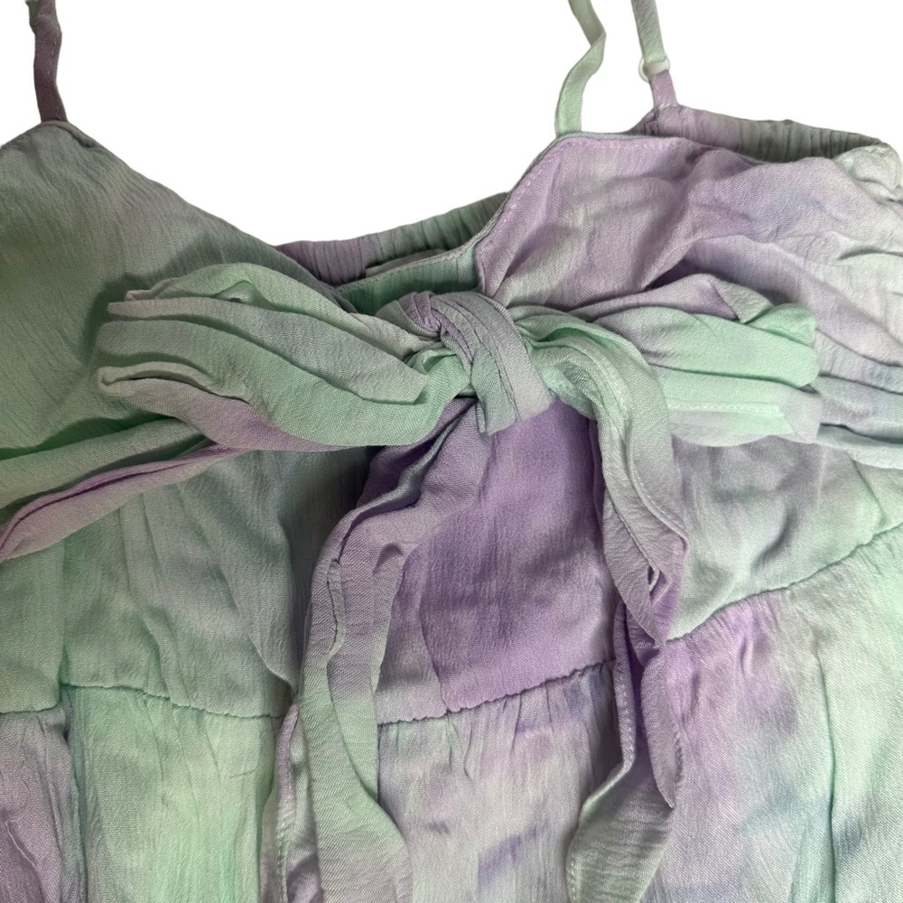 NWOT BTFL-Life for Anthropologie TieDye Tie Front Maxi Dress m - Picture 9 of 15